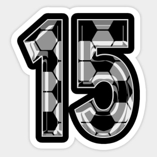 Soccer Number 15 Soccer Jersey #15 Soccer Mom Player Fan Sticker